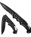 Compact Folding Pocket Knife With Aluminum Handle And Stainless Steel Blade Lightweight Everyday Carry Utility Knife With Carabiner Clip
