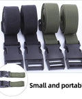 Military Green Nylon Lashing Straps With Snap Buckle 2 Pack For Camping And Backpacking, Easy Tent Securing And Cargo Tie Down