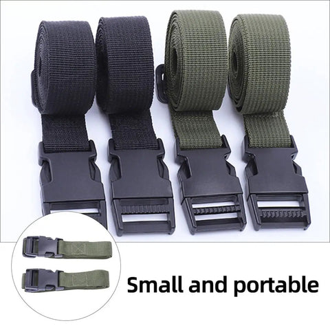 Military Green Nylon Lashing Straps With Snap Buckle 2 Pack For Camping And Backpacking, Easy Tent Securing And Cargo Tie Down