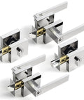 Two Pack Keyed Entry Lever and Deadbolt Lockset With Polished Chrome Finish, zinc alloy exterior door locks for home security.