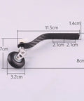 Carbon Fiber Tail Wheel Landing Gear Assembly Kit with PU Tire detailed dimensions for Gas Powered RC Airplane