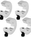 Four Piece Shaft Collar Set For Linear Rail SBR20 Clamp On 20mm Bore Shafts With M4 Fixing Screws, OD 40mm, aluminum view