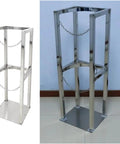 Heavy Duty 304 Stainless Steel Gas Cylinder Rack Holder Pro Grade Storage Shelf with chains for 8 to 10 liter propane tanks.