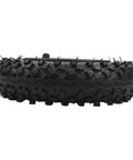 Side view of Offroad Electric Skateboard Wheel 200x50 with pneumatic tire and aluminum alloy hub for beefy grippy ride on rough terrain