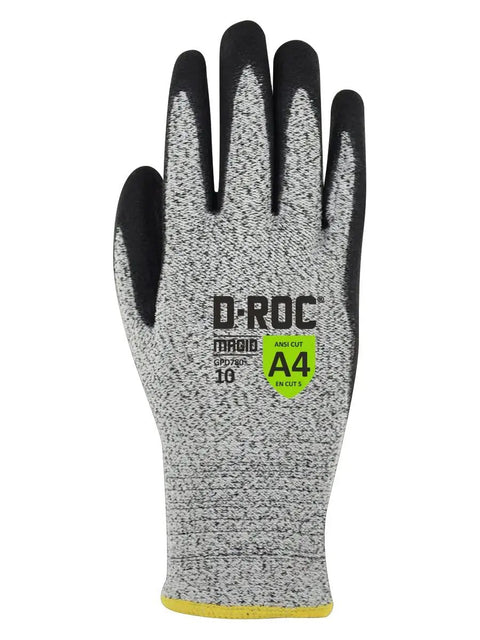 Enhanced Liquid-Grip Level A4 Cut-Resistant Work Glove Sandy Nitrile Coating, 10-Gauge Hyperson Shell, Size 9 Large