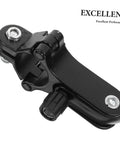 Premium Heavy Duty Alloy C Shape Brake Set Forged From Durable Steel Compatible With Road Or Mountain Bikes Black Finish close-up view.