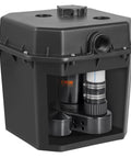 Heavy-Duty 1/2 HP 120V Sump Pump for Under-Sink Use, 3500 GPH, in 6-Gallon Basin with 1-1/2 Inch NPT Outlet, Black