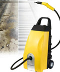 Top Shelf Heavy Duty Steam Cleaner with hose, ideal for tackling kitchen grease and grime on surfaces.