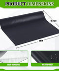 Heavy Duty EPDM Rubber Roofing Membrane Roll 50 Mil Thick 39 By 15 Feet Black vulcanized sheet showing dimensions and features.