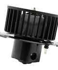 Direct Drop In HVAC Heater Air Conditioning Blower Motor Assembly With Fan Cage side view showing black plastic material and fan detail.