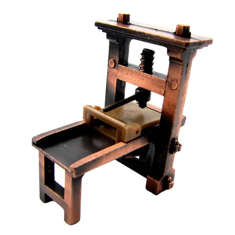 One To Forty Eight Scale Metal Printing Press Die Cast Miniature Diorama Desk Accessory Pencil Sharpener With Sliding Print Surface