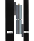 heavy duty weld-on gate hinges installed on a swing gate post
