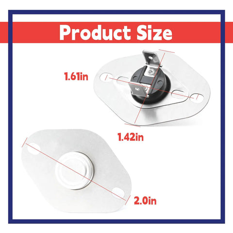 Primary Limit Switch 150 Degree 110 Degree Replacement For Goodman Furnace L40-524 dimensions and design details shown