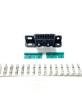 OBD II 16 Pin Female Connector Socket Kit For J1962 OBD2 Car Adapter Replacement Wire Plug Shell Includes 2 Retention Clips And 16 Terminals