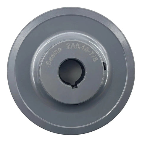 Double Groove V Belt Pulley 4.45 Inch Outer Diameter 7/8 Inch Bore Cast Iron For A AX 3L 4L V Belts With Standard Keyseat
