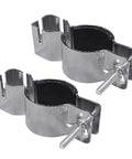 Adjustable Pipe And Drape Clamps For Party Decor, Go To Heavy Duty Steel Clamps For Venue Setup shown with bolts and brackets