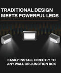 Traditional design LED wall pack fixtures with powerful 120W LED Wall Pack Lights With 15600 Lumens Switch Control 5000K