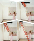 Built Like A Tank Attic Ladder With Remote Switch Ceiling Pull Down Staircase Telescoping Alloy Frame 80 X 120 Cm in use.