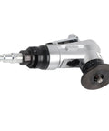 Handheld Air Chamfering Machine Pneumatic Straight Grinder With Deburring Cutter and Installation Tool Set For Accurate Edge Beveling and Surface Prep Light Weight Elbow Design Boosts Work Efficiency Durable Construction, angled view.