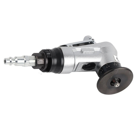 Handheld Air Chamfering Machine Pneumatic Straight Grinder With Deburring Cutter and Installation Tool Set For Accurate Edge Beveling and Surface Prep Light Weight Elbow Design Boosts Work Efficiency Durable Construction, angled view.