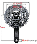 Beast Alloy 6061 Mountain Bike Crankset With Hollow Integrated Chainring And Detachable Sprocket, Ideal For MTB And Road Cycling