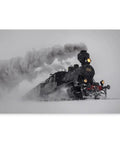 Dope Steam Locomotive In The Snow Wall Art Poster Canvas Print For Modern Bedroom And Living Room Unframed 18x12 Inch