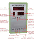 Digital display controller for Desktop Pneumatic Punch Press Machine with 110V power and 440 lb force, showing various controls and settings.