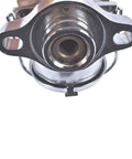 Close-up of 7 Inch Chrome Brake Booster And Master Cylinder Replacement Kit With Disc Drum Valve For Chevy Bel Air 1955 1956 1957