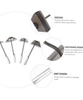 4-Piece Garden Hoe Set For Weeding And Soil Loosening displayed with details on material and design features