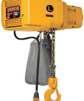 Heavy Duty Three Phase Electric Chain Hoist With Hook Mount And Dual Low Speed For Heavy Duty Lifting, 2 Ton Capacity, 20 Foot Vertical Rise.