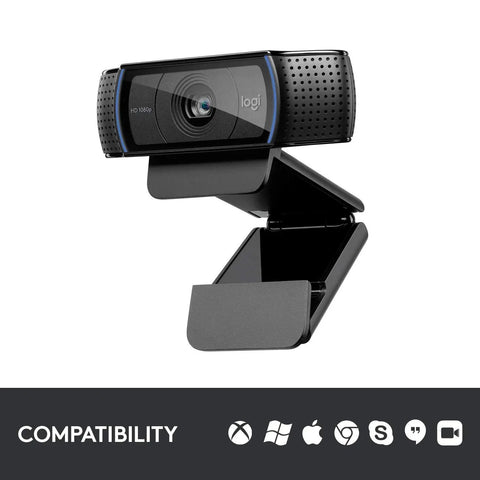 Pro Grade Full HD 1080P Webcam With Crisp Dual Mics And Snappy Auto Focus Dead Simple Plug And Play Setup For Smooth Video Calls Clean Quality Streams And Easy PC Or Laptop Mounting Black, side view with adjustable clip