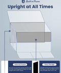 Diagram of Ultimate Golf Trunk Organizer with built-in frame for stability, showing internal structure for gear storage.