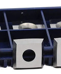 Premium Solid Carbide Woodworking Insert Blades, 15x15mm, for plywood, displayed in storage case.
