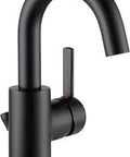 Matte Black Lavatory Faucet With Single Hole Mount Dope Look Precept Bath Collection Includes Deck Plate For 3 Hole Installation