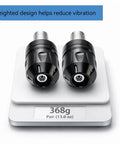Classic Premium Heavy Duty Motorcycle Handlebar End Weight Sliders In Sleek Black weighing 368g, designed to reduce vibration.