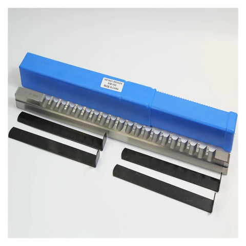 Push Type Keyway Broach Set 16mm and 18mm High Speed Steel Cutting Tool for CNC Router and Lathe with case and metal bits