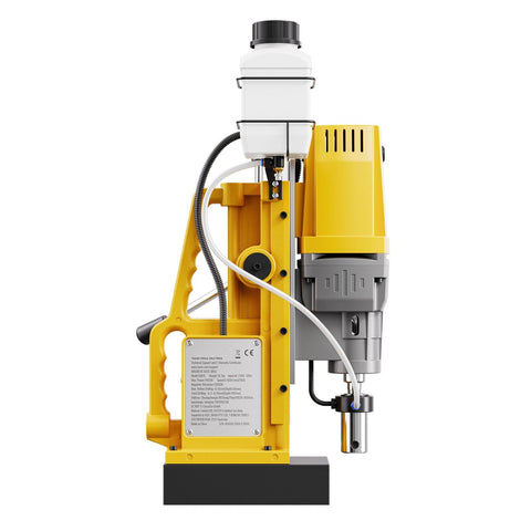 Heavy Duty Magnetic Drill Press With 1400W Copper Motor and Rock Solid 2922 Lbf Holding Force showcases the drill design and features.