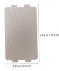 Six Piece Microwave Waveguide Mica Sheet Insulation Covers Set, Heat Resistant Protective Shield for Microwave Oven Cavity with dimensions