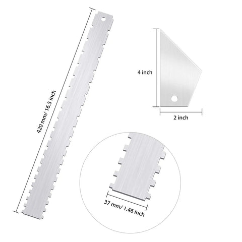 Guitar Setup Tool Kit With Notched Neck Straight Edge, 16.5 inch stainless steel for precise neck alignment and string action