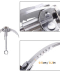 Compact Stainless Steel Grappling Hook with Folding Claws, Non Slip Sawtooth Grip, 3 Claws, Heavy Duty Anchor for Climbing and Tree Limb Removal