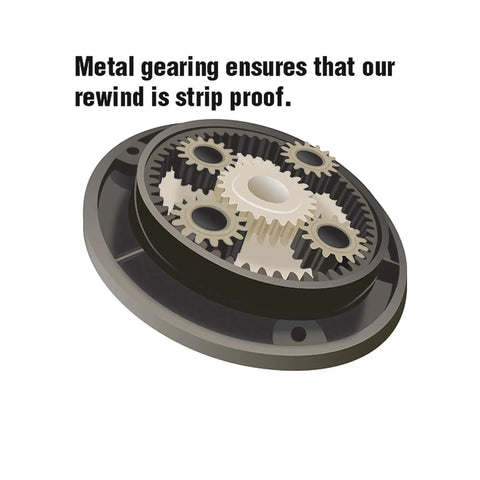 Planetary gear mechanism of Nylon-Reinforced Steel Blade Tape Measure With Speed Rewind, 300-Foot, Graduation In Ft/In 1/8.