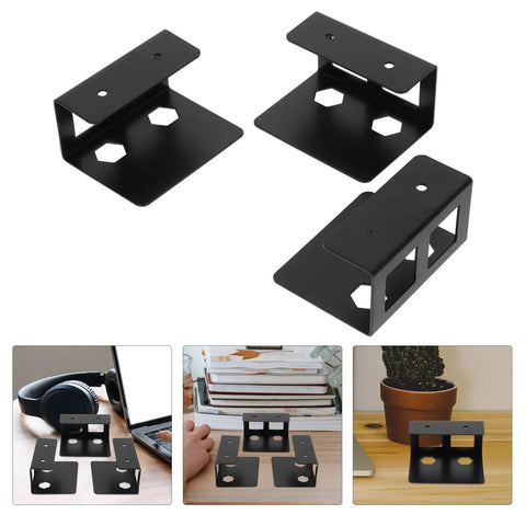 No Fuss Under Desk Laptop Mount With Thick Protective Pads Keeps Your Laptop Tablet Locked In Easy Twist Lock Install Saves Your Workspace Vibes For Pro Coders Or Weekend Streamers Daily. Black metal mounts with twist lock design for under desk.
