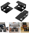 Heavy Duty Under Desk Laptop Mount Tray With Easy Grip Clamp Setup Holds Machines And Keyboards To Keep Your Desk Slick And Zero Messy Cables For Boss Level Workspace Flex Three Pack Matte Black on display with laptop and clutter-free workspace.
