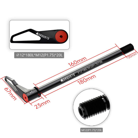 1.75mm Thread Pitch Quick Release Thru Axles For Front And Rear Bikes, Beefy, Fits Suspension Forks And Rigid Frames