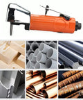 Heavy Duty Pneumatic Air Cut Off Tool Kit With 5 Pcs Three Inch Cut Off Wheels And HSS Saw Blade, orange handle with metal parts