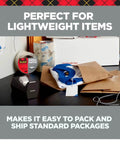 Light Duty Shipping Packaging Tape 1.88 Inch By 54.6 Yard, 6 Roll Pack With Dispenser, for light-duty box sealing and shipping