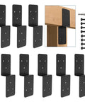 8 Pack 3x5 Z Brackets Post To Beam Support Heavy Duty Carbon Steel Double Angle Channel Bracket with screws