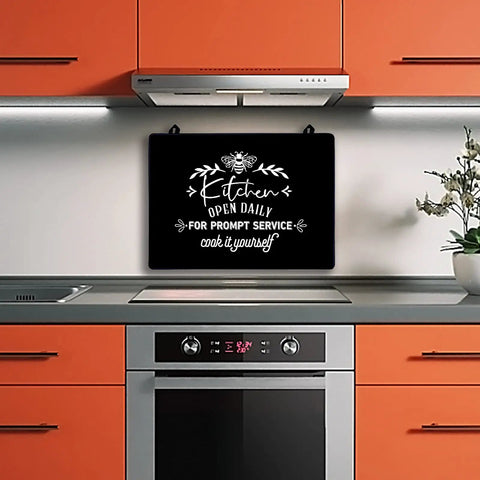 Foldable Electric Stove Top Protector With Grippy Anti Slip Rubber Surface, Black 27.9x20 Inches displayed in kitchen