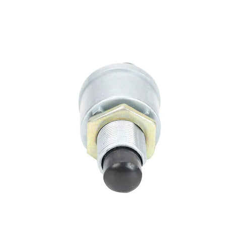 Front view of Beefed Up 50A 12V Waterproof Push Button Switch for Car and Boat with diecast aluminum body and copper contacts.