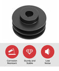 Beefy Cast Iron V Belt Pulley For Electric Motors, Single Groove Sheave, 0.875 Inch Bore, Heavy Duty Power Transmission For Industrial Machines, Reliable Torque Carrier And Long Life Replacement Part, black cast-iron pulley